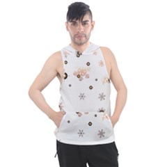 Golden-snowflake Men s Sleeveless Hoodie by saad11