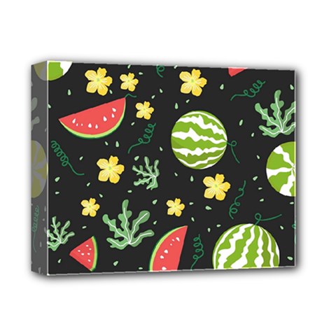 Watermelon Doodle Pattern Deluxe Canvas 14  X 11  (stretched) by Cemarart