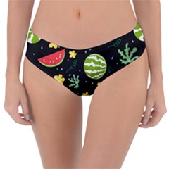 Watermelon Doodle Pattern Reversible Classic Bikini Bottoms by Cemarart