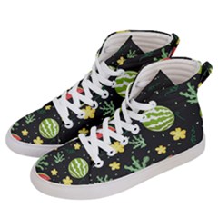 Watermelon Doodle Pattern Women s Hi-top Skate Sneakers by Cemarart