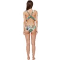 Royal Peacock Feather Art Fantasy Low Cut Ruffle Edge Bikini Set View4