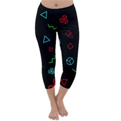 Black, Dark, Galaxy Capri Winter Leggings  by nateshop