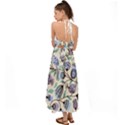 Bird Floral Blue Flower Retro Seamless Pattern Halter Tie Back Dress  View2