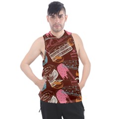 Sweet Food Seamless Pattern Men s Sleeveless Hoodie by Cemarart