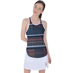 Books Bookshelf Library Education Racer Back Mesh Tank Top by Grandong