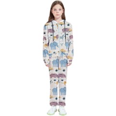 Wild Animals Seamless Pattern Kids  Tracksuit by Ndabl3x