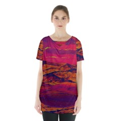Time Wind Polishpattern Architecture Building City Cityscape Nature Pop-art Pop Surrealism  Retrowave Skirt Hem Sports Top by Cemarart