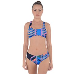 Fantasy City Architecture Building Cityscape Criss Cross Bikini Set by Cemarart
