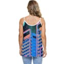 Fantasy City Architecture Building Cityscape Casual Spaghetti Strap Chiffon Top View4
