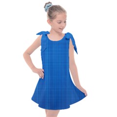 Blue Abstract, Background Pattern, Texture Kids  Tie Up Tunic Dress
