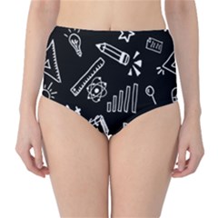 Knowledge Drawing Education Science Classic High-waist Bikini Bottoms by Proyonanggan