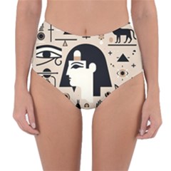 Egypt Pyramid Nature Desert Reversible High-waist Bikini Bottoms by Proyonanggan