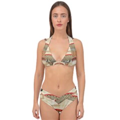 Egyptian Architecture Column Double Strap Halter Bikini Set by Proyonanggan