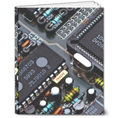 Motherboard Board Circuit Electronic Technology 8  X 10  Hardcover Notebook by Cemarart