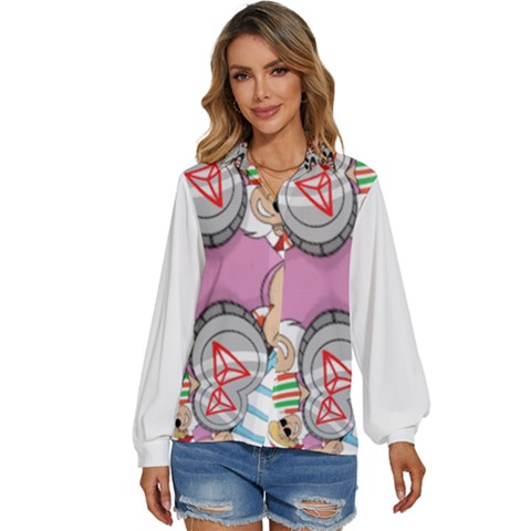 Imfd Trx Women s Long Sleeve Button Up Shirt by imanmulyana