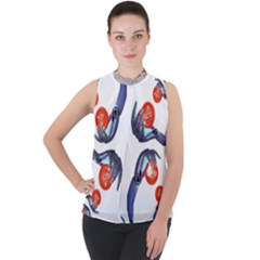 Imfd Trx 1 Mock Neck Chiffon Sleeveless Top by imanmulyana