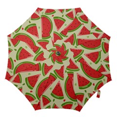 Cute Watermelon Seamless Pattern Hook Handle Umbrellas (medium) by Grandong
