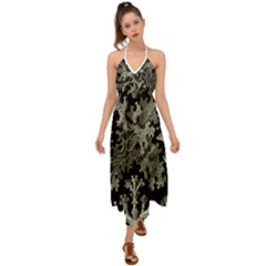Weave Haeckel Lichenes Photobionten Halter Tie Back Dress  by Cemarart
