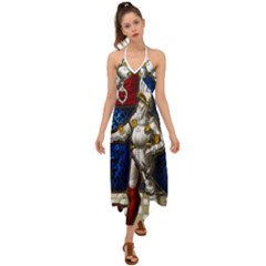 Knight Armor Halter Tie Back Dress  by Cemarart