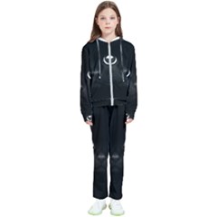 Black Cat Face Kids  Tracksuit by Cemarart