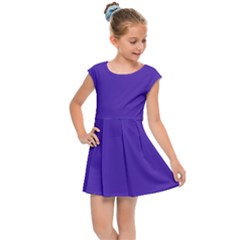 Ultra Violet Purple Kids  Cap Sleeve Dress by bruzer