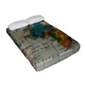 Vintage World Map Fitted Sheet (Full/ Double Size) View2