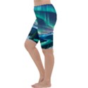 Geometric Pattern Design White Cropped Leggings  View2