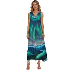 Zig Zag Waves Lines Geometric V-neck Sleeveless Loose Fit Overalls by Ndabl3x