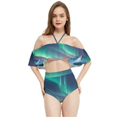 Aurora Borealis Halter Flowy Bikini Set  by Ndabl3x