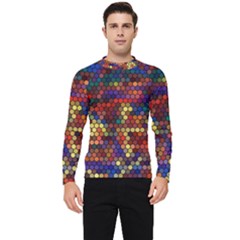 Hexagon Honeycomb Pattern Design Men s Long Sleeve Rash Guard by Ndabl3x