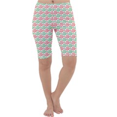 Spirals Geometric Pattern Design Cropped Leggings  by Ndabl3x