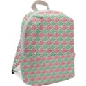 Background Pattern Leaves Texture Zip Up Backpack View2