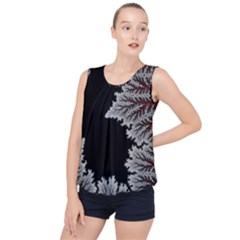 Abstract City Retro Sunset Night Bubble Hem Chiffon Tank Top by Bedest