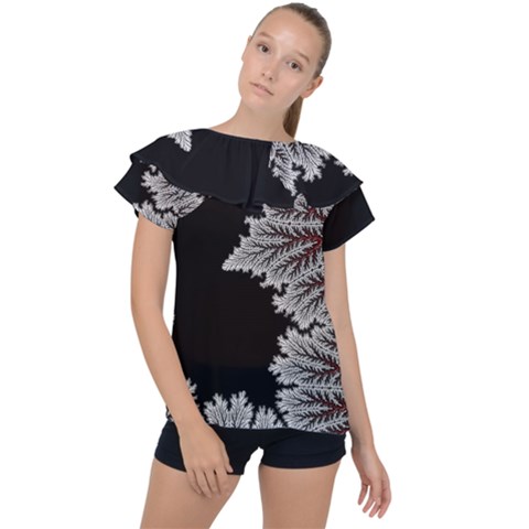 Astrology Surreal Surrealism Trippy Visual Art Ruffle Collar Chiffon Blouse by Bedest