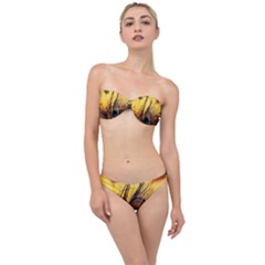 Peacock Feather Native Classic Bandeau Bikini Set by Cemarart