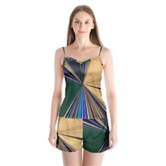 Colorful Centroid Line Stroke Satin Pajamas Set by Cemarart