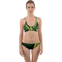 Banana Leaves Pattern Wrap Around Bikini Set by goljakoff