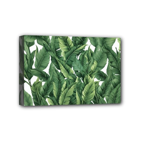 Tropical Leaves Mini Canvas 6  X 4  (stretched) by goljakoff