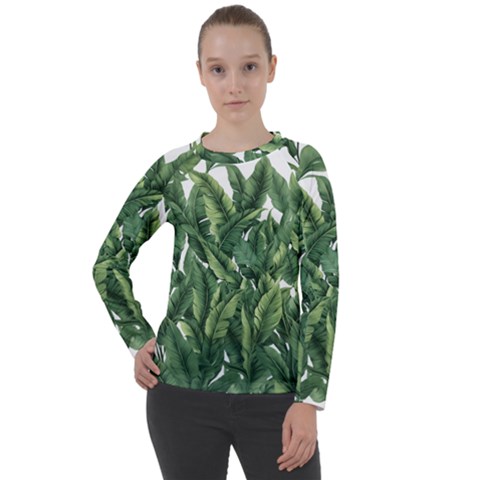 Tropical Leaves Women s Long Sleeve Raglan T-shirt by goljakoff