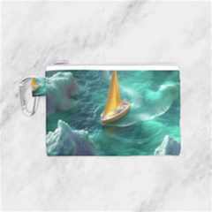 Dolphins Sea Ocean Water Canvas Cosmetic Bag (small) by Cemarart