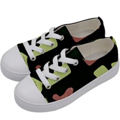 Elements Scribbles Wiggly Line Kids  Low Top Canvas Sneakers by Cemarart