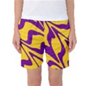 Waves Pattern Lines Wiggly Women s Basketball Shorts View1