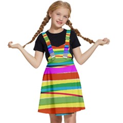 Print Ink Colorful Background Kids  Apron Dress by Cemarart