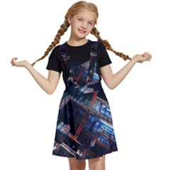 Fractal Cube 3d Art Nightmare Abstract Kids  Apron Dress by Cemarart