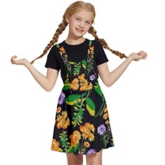 Flowers Pattern Art Floral Texture Kids  Apron Dress by Cemarart