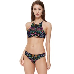 Mexican Folk Art Seamless Pattern Banded Triangle Bikini Set by Bedest