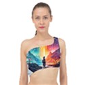 Starry Night Wanderlust: A Whimsical Adventure Spliced Up Bikini Top  View1