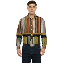 Book Nook Books Bookshelves Comfortable Cozy Literature Library Study Reading Reader Reading Nook Ro Men s Long Sleeve  Shirt by Maspions