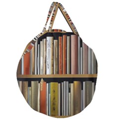 Book Nook Books Bookshelves Comfortable Cozy Literature Library Study Reading Reader Reading Nook Ro Giant Round Zipper Tote by Maspions