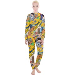 Astronaut Moon Monsters Spaceship Universe Space Cosmos Women s Lounge Set by Maspions